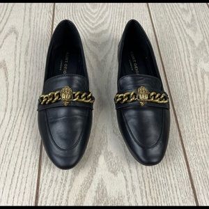 Kurt Geiger London Chelsea Bird Eagle Chain Loafers EUR40 Black $168